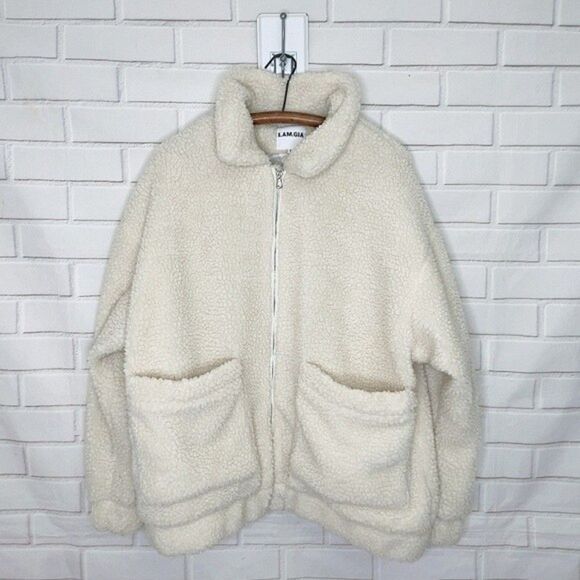 I. AM. GIA Teddy Pixie Coat Cream - Picture 6 of 16